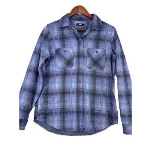 Chaps Ralph Lauren Blue Plaid Flannel Button-Down Shirt Women’s Small